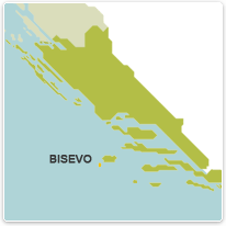 bisevo, insel, karte, landkarte, map