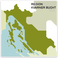 Kvarner kvarner, kroatien, karte, landkarte, map