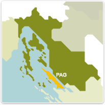 pag, insel, karte, landkarte, map