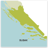 Susak susak, insel, karte, landkarte, map